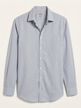 DKNY Blue Dress Shirt Classic Long-Sleeve - SZ M